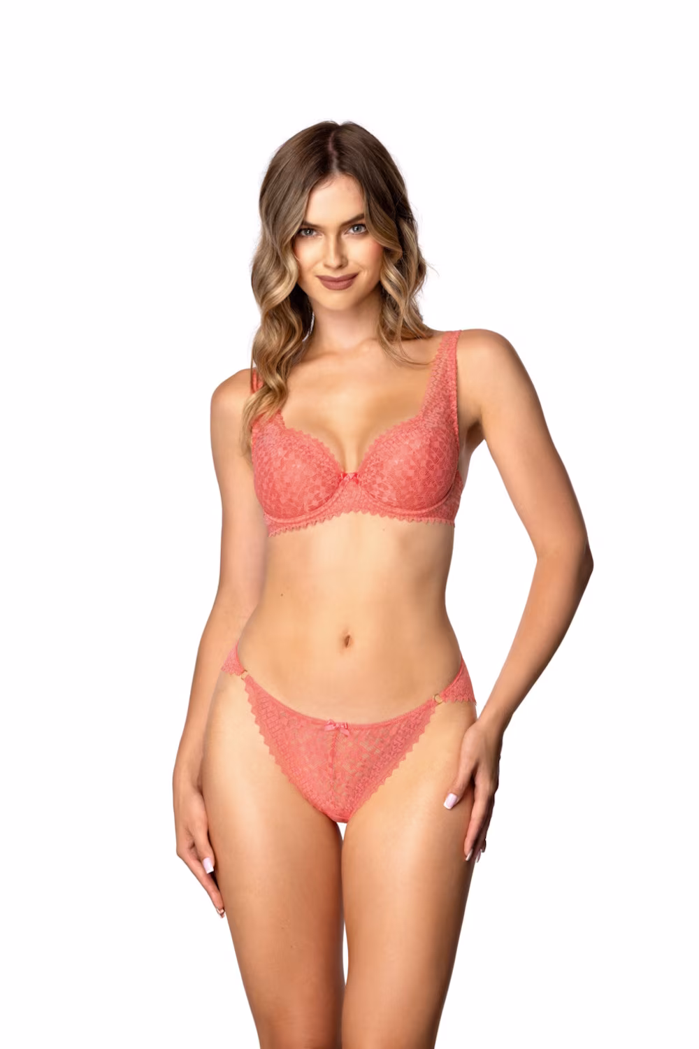 Biustonosz push up Biustonosz Usztywniany Model Gravity Big M-4050/22 Coral - Mat