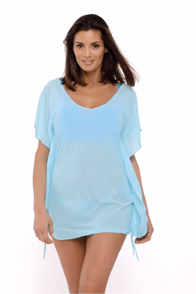 Sukienka Plażow Tunika Model Kaya Fata M-516 Sky Blue - Marko — zdjęcie 1
