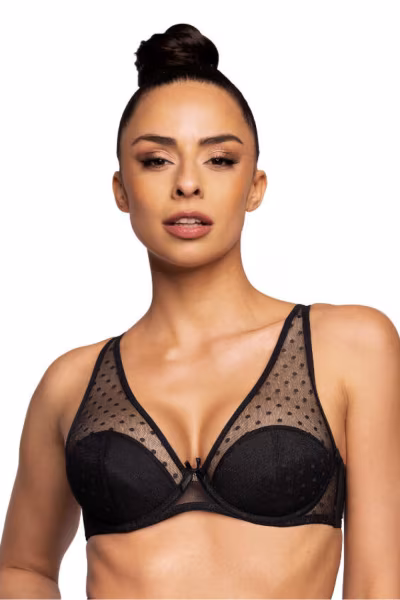 Biustonosz Soft Biustonosz Push-up Model Dotssy M-3714/11/1 Black - Mat — zdjęcie 1