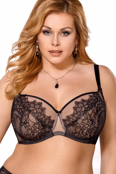 Biustonosz Soft Model K392 Gloria Black - Gorsenia Lingerie — zdjęcie 1