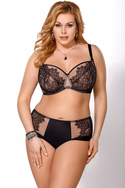 Biustonosz Soft Model K392 Gloria Black - Gorsenia Lingerie — zdjęcie 2