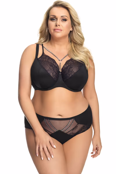Figi Model Glossy K540 Black - Gorsenia Lingerie — zdjęcie 2