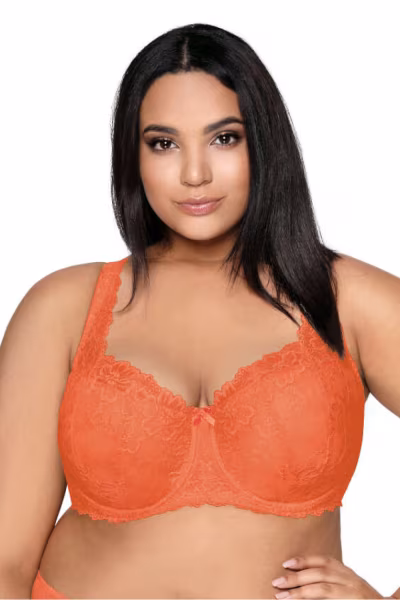 Biustonosz push up Biustonosz Usztywniany Model Carmela Big M-053/22 Orange - Mat — zdjęcie 1