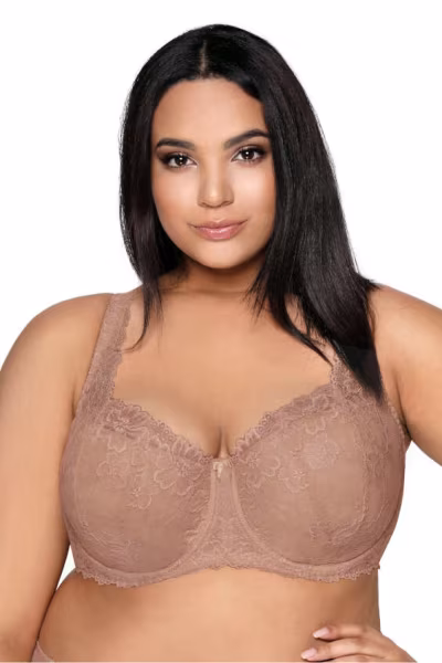 Biustonosz push up Biustonosz Usztywniany Model Carmela Big M-053/22 Cappuccino - Mat — zdjęcie 1