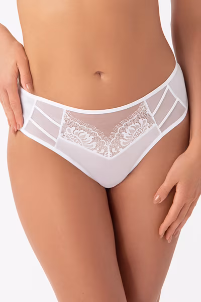 Figi brazyliany Model Paradise K498/1 White - Gorsenia Lingerie — zdjęcie 1