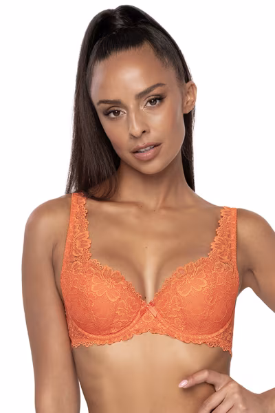 Biustonosz push up Biustonosz Usztywniany Model 053/22 Carmela Orange - Mat — zdjęcie 1