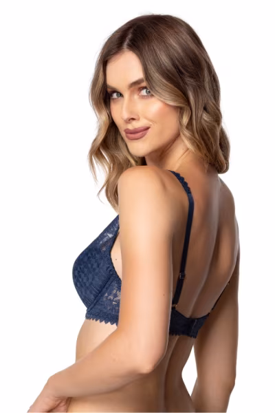 Biustonosz push up Biustonosz Usztywniany Model Gravity M-4050/22 Navy - Mat — zdjęcie 2
