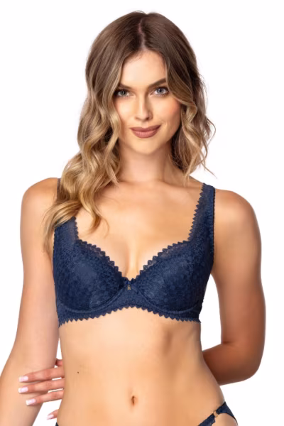 Biustonosz push up Biustonosz Usztywniany Model Gravity M-4050/22 Navy - Mat — zdjęcie 3