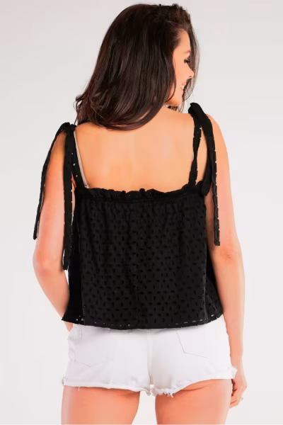 Bluzka Model A436 Black - awama — zdjęcie 3