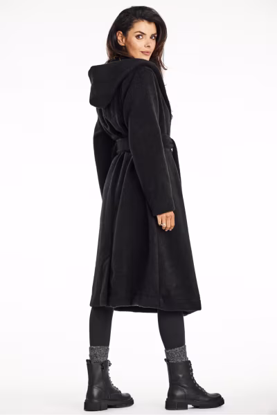 Płaszcz Damski Model A682 Black - awama — zdjęcie 3