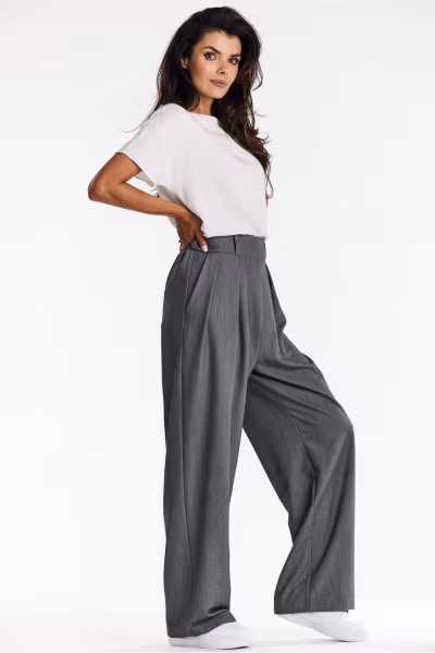 Spodnie Damskie Model A674 Grey - awama — zdjęcie 2