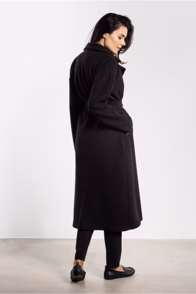 Płaszcz Damski Model A750 Black - awama — zdjęcie 3