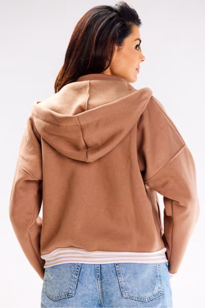 Bluza Damska Model A611 Beige - awama — zdjęcie 2