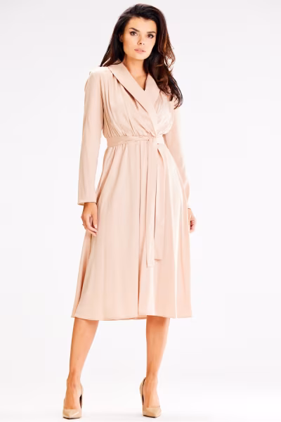 Sukienka Model A604 Beige - awama — zdjęcie 1