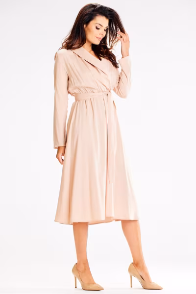 Sukienka Model A604 Beige - awama — zdjęcie 2