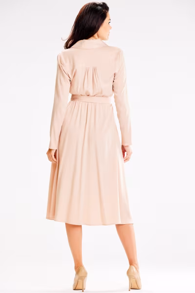 Sukienka Model A604 Beige - awama — zdjęcie 3