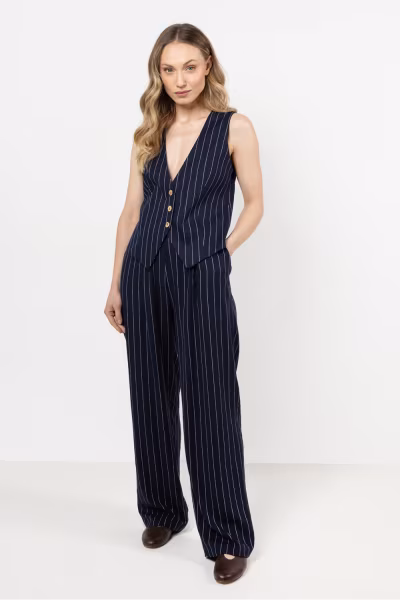 Spodnie Damskie Model A725 Navy - awama — zdjęcie 1