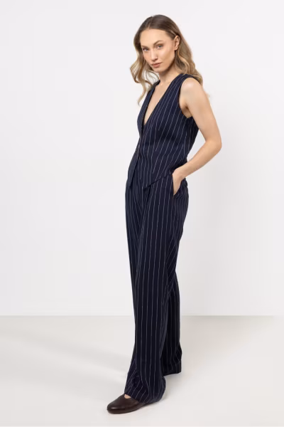 Spodnie Damskie Model A725 Navy - awama — zdjęcie 2