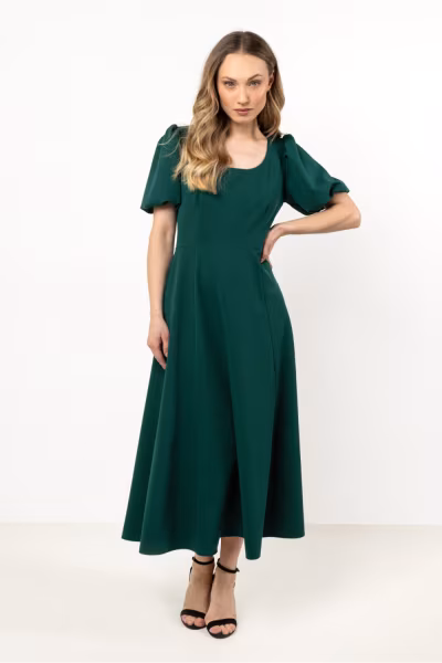 Sukienka Model A709 Bottle Green - awama — zdjęcie 1