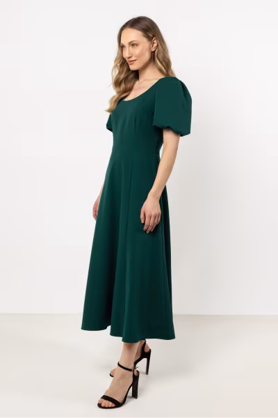 Sukienka Model A709 Bottle Green - awama — zdjęcie 2