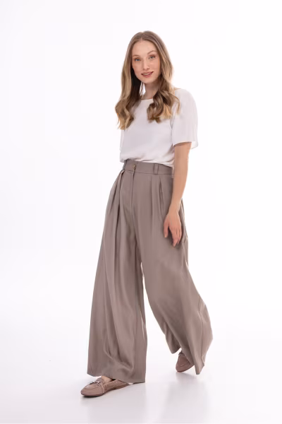 Spodnie Damskie Model A772 Latte - awama — zdjęcie 2