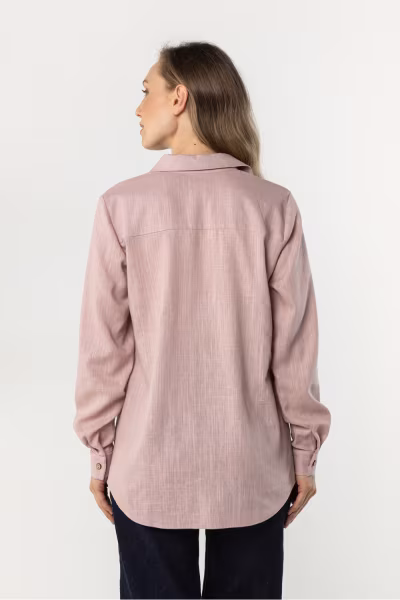 Koszula Damska Model A768 Dirty Pink - awama — zdjęcie 3