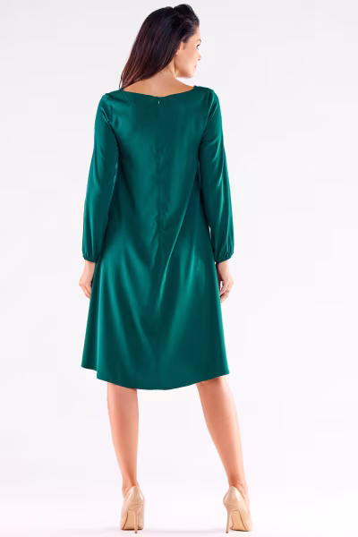 Sukienka Model A524 Bottle Green - awama — zdjęcie 2