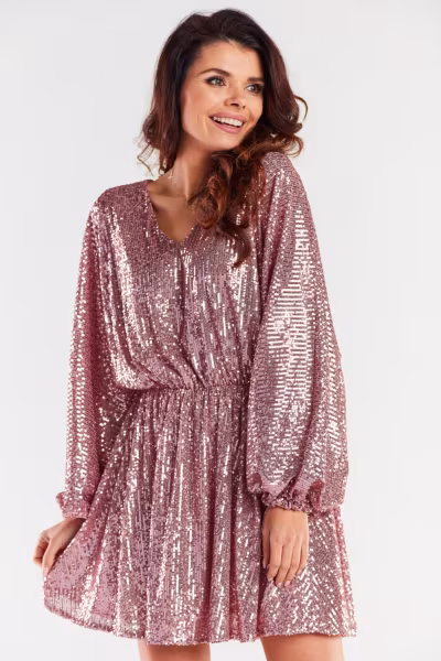 Sukienka Model A485 Pink - awama — zdjęcie 2
