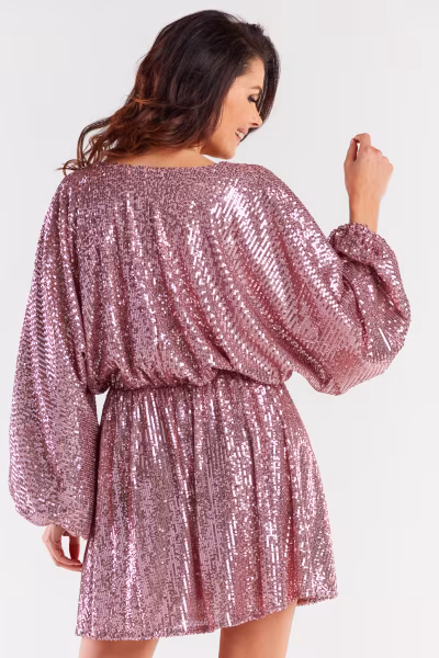 Sukienka Model A485 Pink - awama — zdjęcie 3