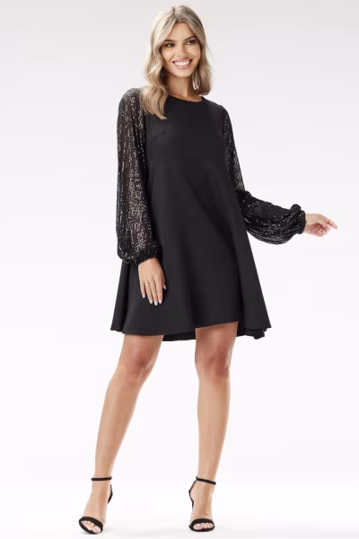 Sukienka Model A694 Black - awama — zdjęcie 2