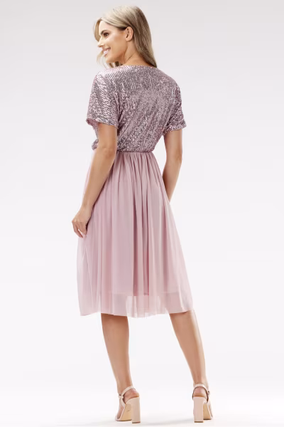 Sukienka Model A689 Pink - awama — zdjęcie 3