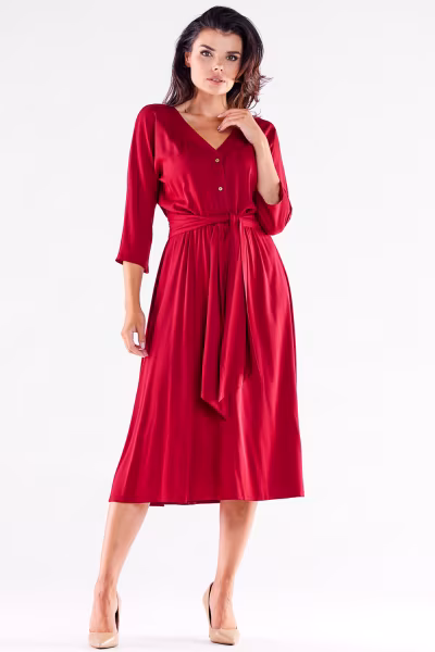 Sukienka Model A522 Claret - awama — zdjęcie 2