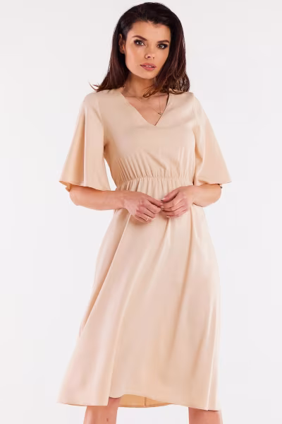 Sukienka Model A518 Beige - awama — zdjęcie 1
