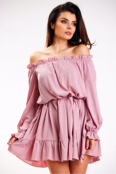 Sukienka Model A578 Dirty Pink - awama — zdjęcie 1