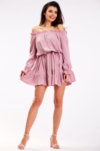 Sukienka Model A578 Dirty Pink - awama — zdjęcie 2