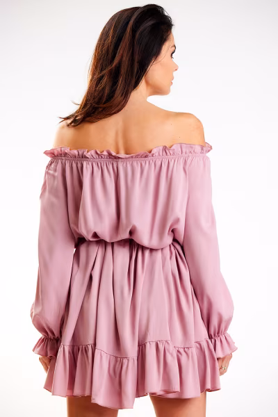 Sukienka Model A578 Dirty Pink - awama — zdjęcie 3