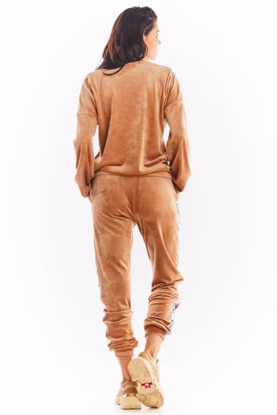 Spodnie Damskie Model A375 Beige - awama — zdjęcie 3