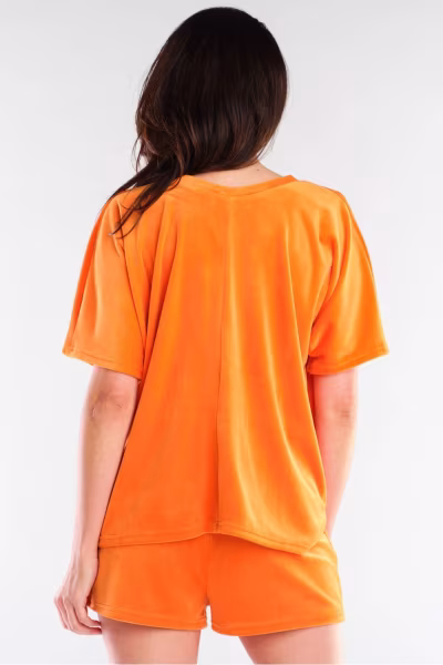 Szorty Damskie Model A418 Orange - awama — zdjęcie 3