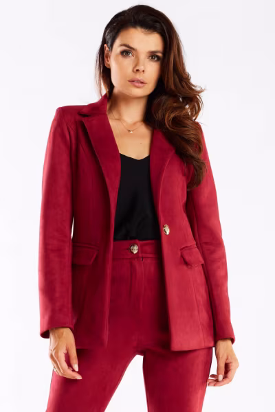 Żakiet Model A460 Bordo - awama — zdjęcie 2