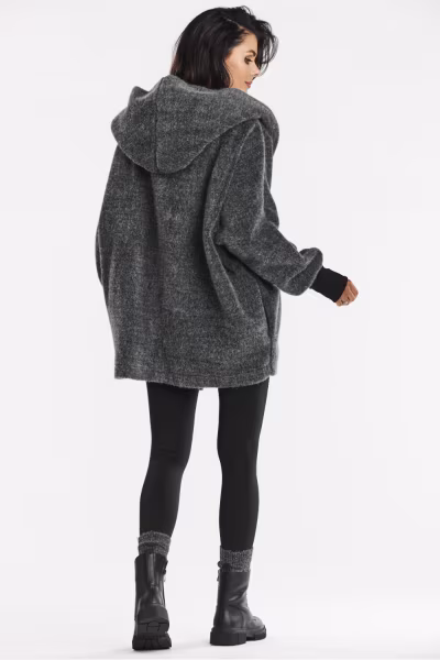 Płaszcz Damski Model A681 Grey - awama — zdjęcie 3