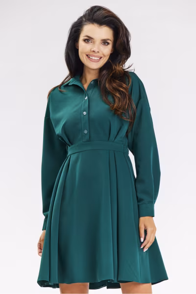 Sukienka Model A668 Bottle Green - awama — zdjęcie 1