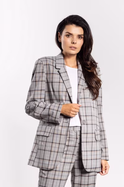 Marynarka Model A749 Grey - awama — zdjęcie 3