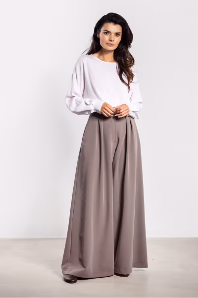 Spodnie Damskie Model A743 Taupe - awama — zdjęcie 1