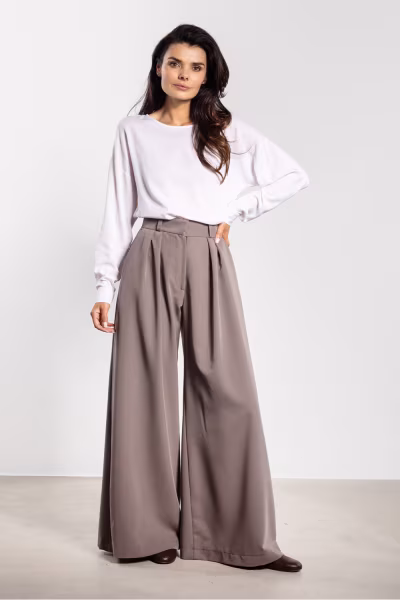 Spodnie Damskie Model A743 Taupe - awama — zdjęcie 2