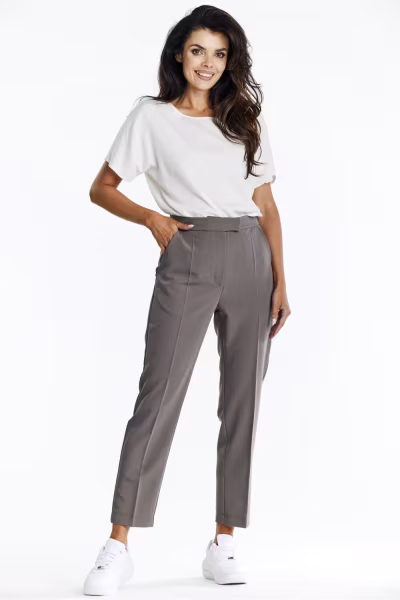 Spodnie Damskie Model A675 Taupe - awama — zdjęcie 1