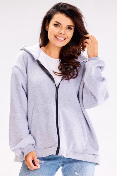 Bluza Damska Model A610 Grey - awama — zdjęcie 1
