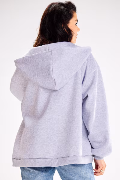Bluza Damska Model A610 Grey - awama — zdjęcie 3