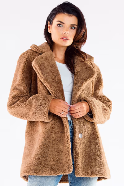 Płaszcz Damski Model A534 Brown - awama — zdjęcie 1