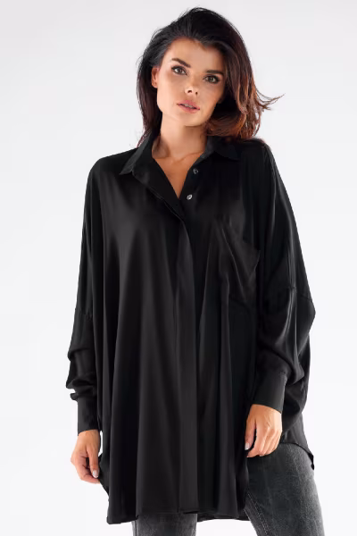 Koszula Damska Model A528 Black - awama — zdjęcie 1