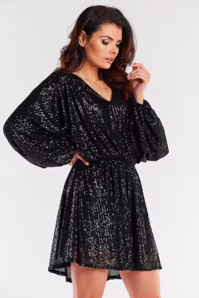 Sukienka Model A485 Black - awama — zdjęcie 2